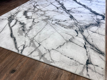 Elevate Marble II Area Rug, Silver