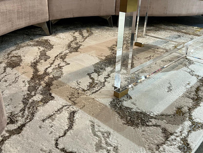 Maximus Marble Indoor | Outdoor Area Rug, Beige & Gold