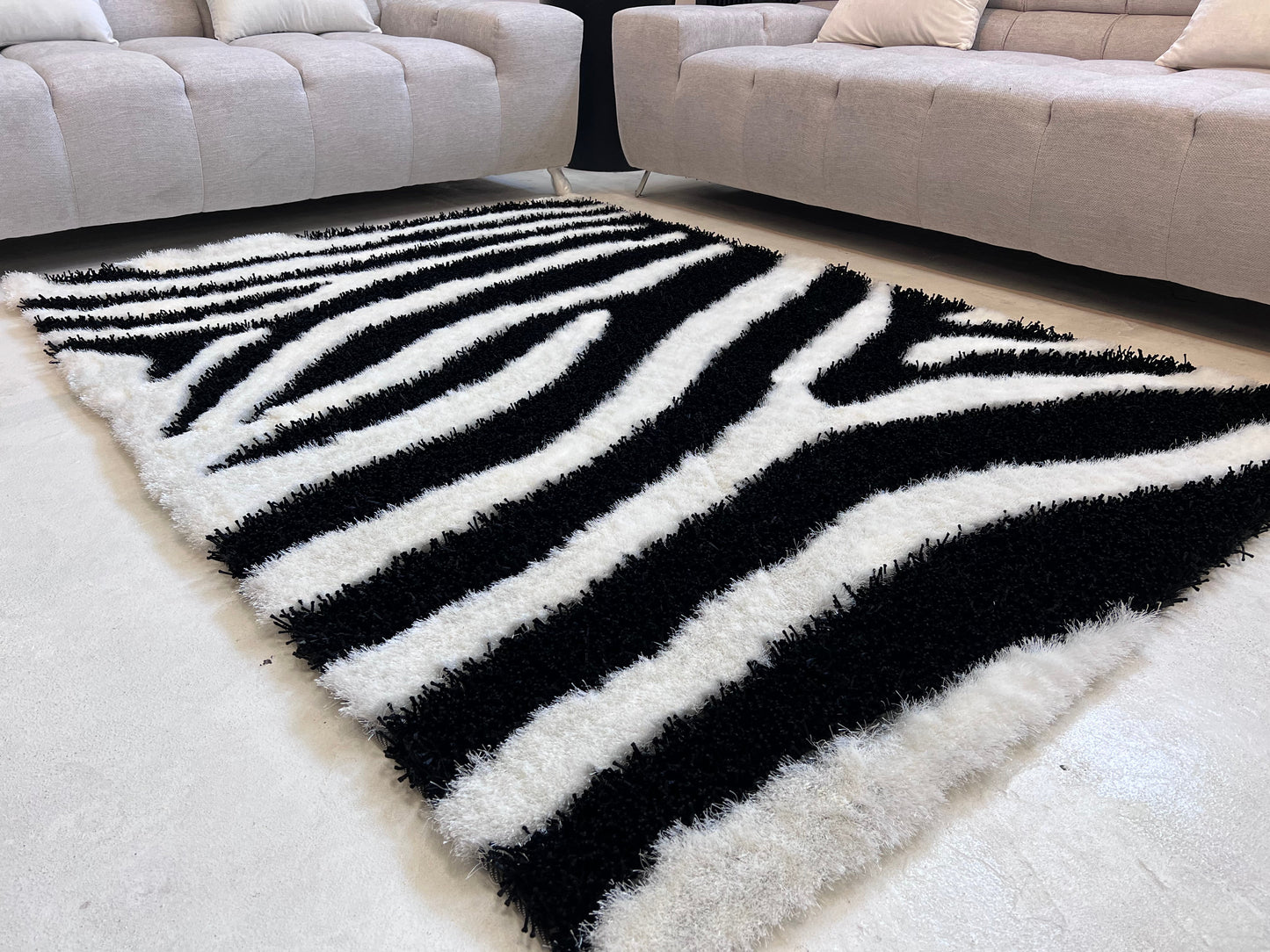 S.V.D. Zebra Area Rug, Black & White
