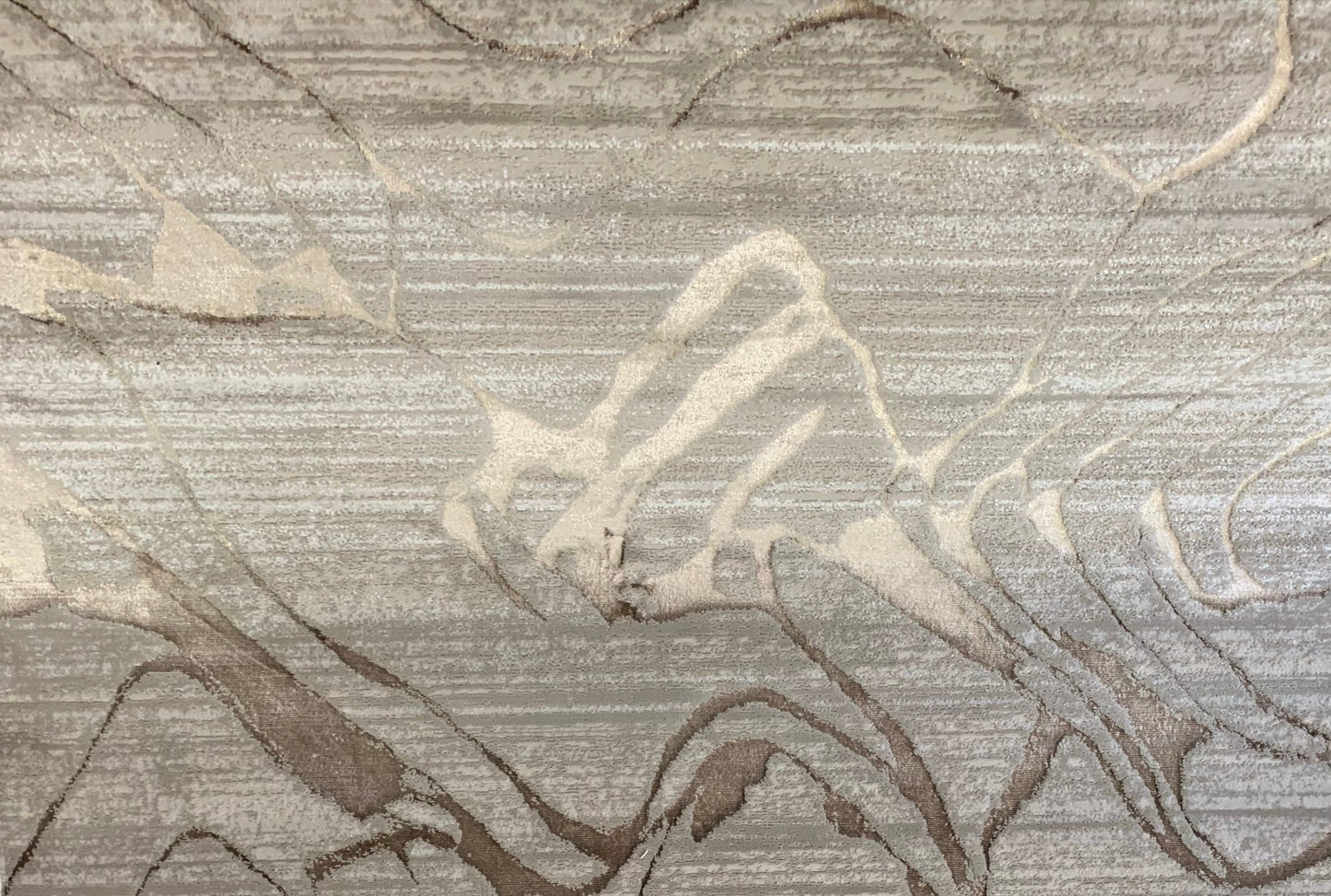 Maximus Ethereal Flow Indoor | Outdoor Area Rug, Beige & Platinum
