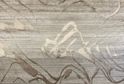 Maximus Ethereal Flow Indoor | Outdoor Area Rug, Beige & Platinum