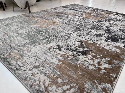 Devo Memories Area Rug, Platinum & Earth