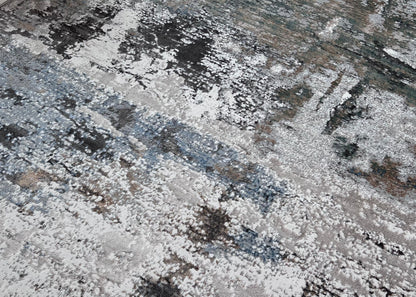 Devo Nature's Canvas Area Rug, Platinum & Earth