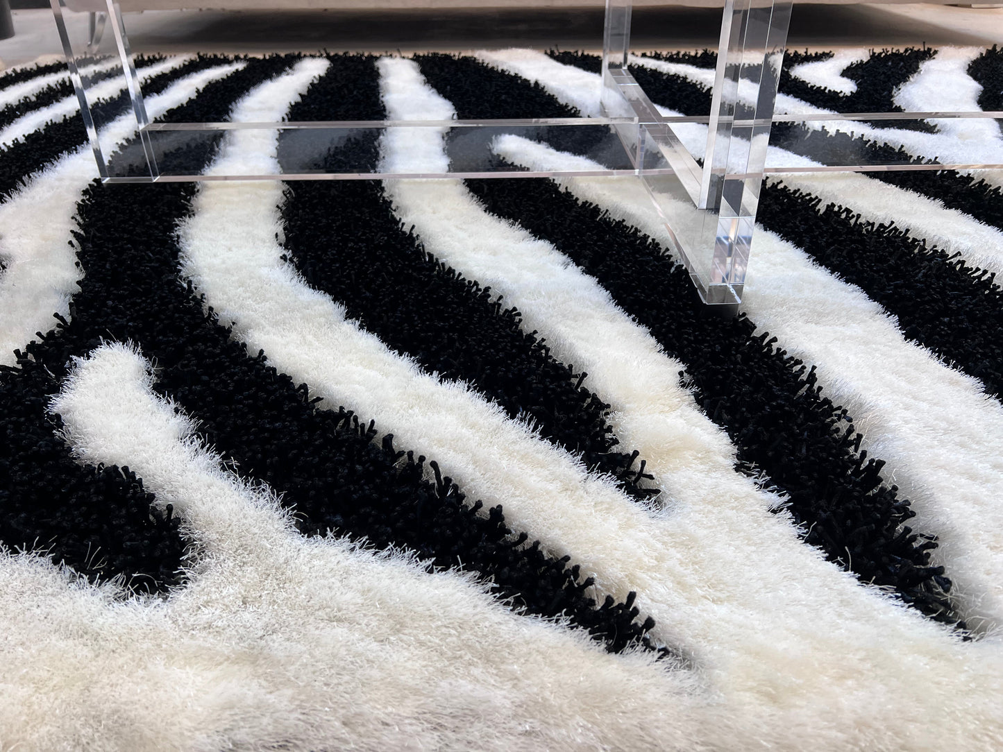 S.V.D. Zebra Area Rug, Black & White
