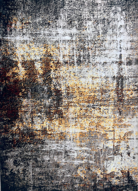Elevate Radiant Nexus Area Rug, Black & Gold