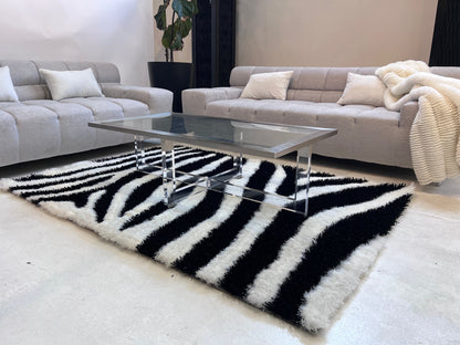 S.V.D. Zebra Area Rug, Black & White