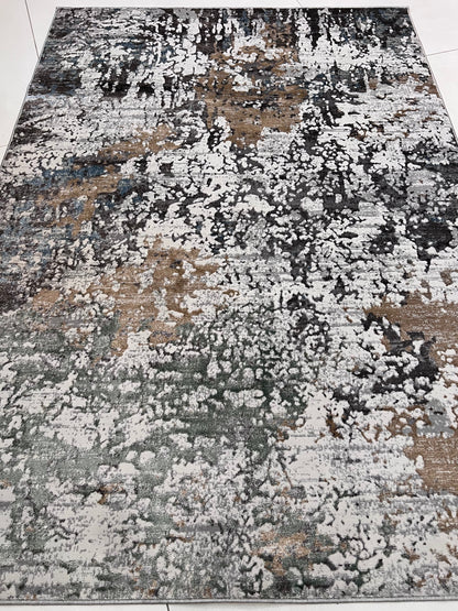Devo Memories Area Rug, Platinum & Earth