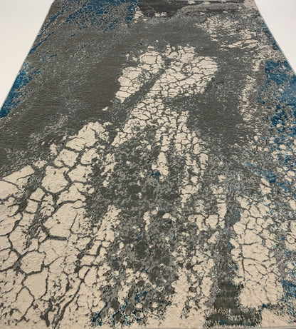 Maximus Ebb and Flow Indoor | Outdoor Area Rug, Blue & Platinum