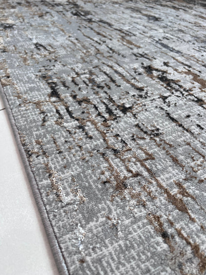 Devo Celestial Whispers Area Rug, Platinum & Gray