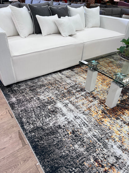 Elevate Radiant Nexus Area Rug, Black & Gold