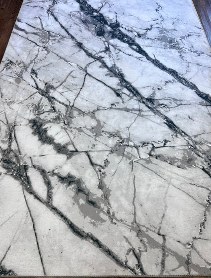 Elevate Marble II Area Rug, Silver