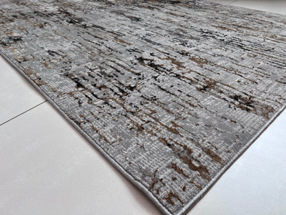 Devo Celestial Whispers Area Rug, Platinum & Gray