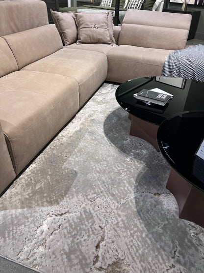 Maximus Fissure Patina Indoor | Outdoor Area Rug, Silver & Platinum