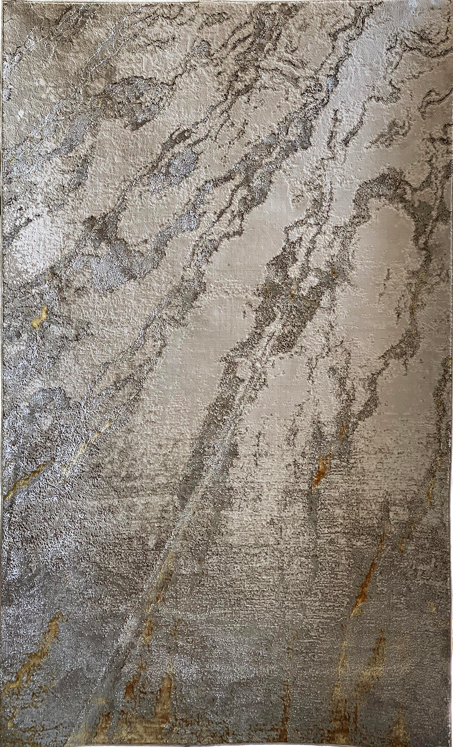 Maximus Marble Indoor | Outdoor Area Rug, Beige & Gold