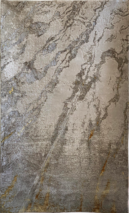 Maximus Marble Indoor | Outdoor Area Rug, Beige & Gold