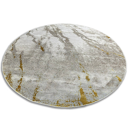 Maximus Marble Indoor | Outdoor Area Rug, Beige & Gold