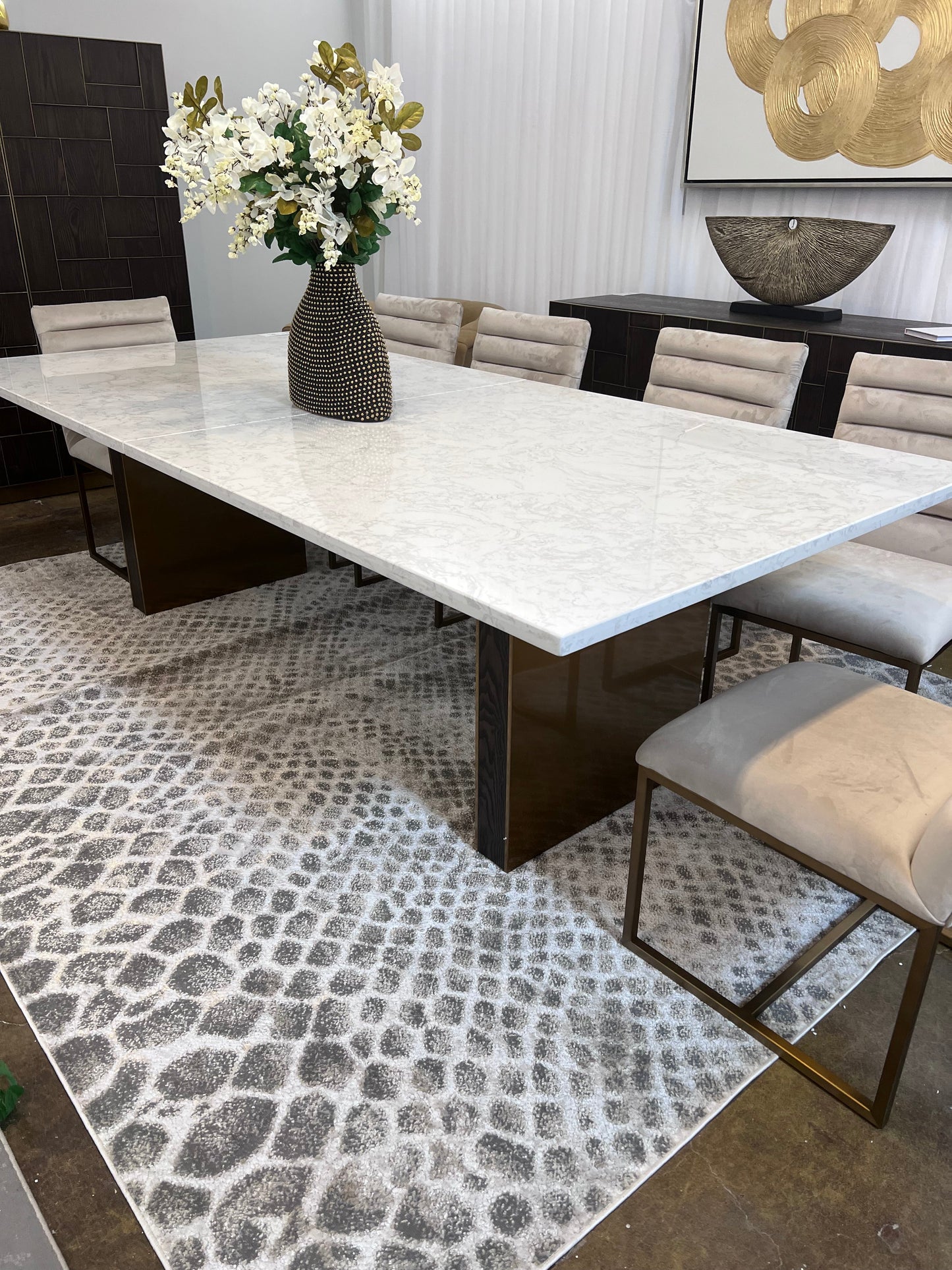 Maximus Icy Scales Indoor | Outdoor Area Rug, Blue & Platinum
