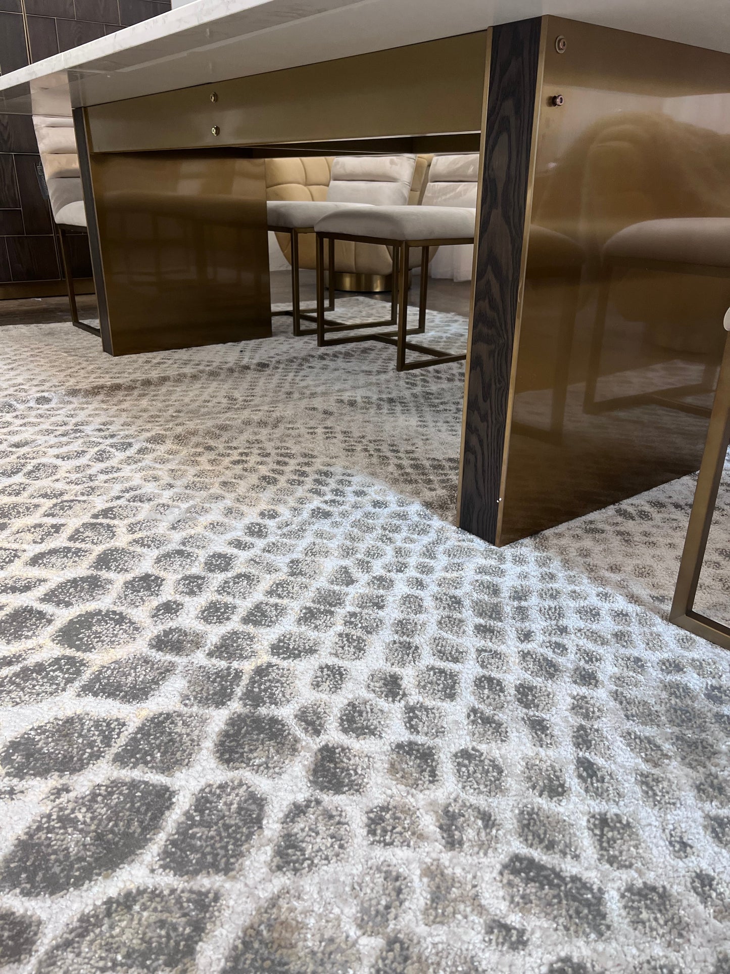 Maximus Icy Scales Indoor | Outdoor Area Rug, Blue & Platinum