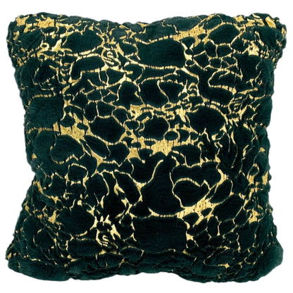 Luxury Metallic Faux Chinchilla Fur Throw Pillow, Assorted Multicolor