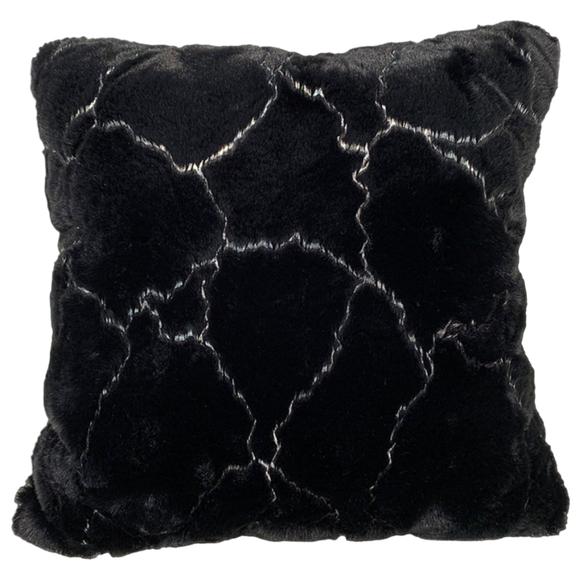 Luxury Metallic Faux Chinchilla Fur Throw Pillow, Assorted Multicolor