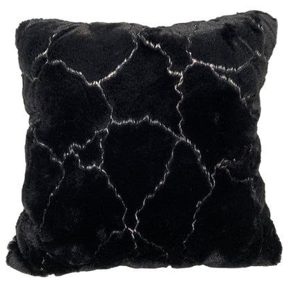 Luxury Metallic Faux Chinchilla Fur Throw Pillow, Assorted Multicolor