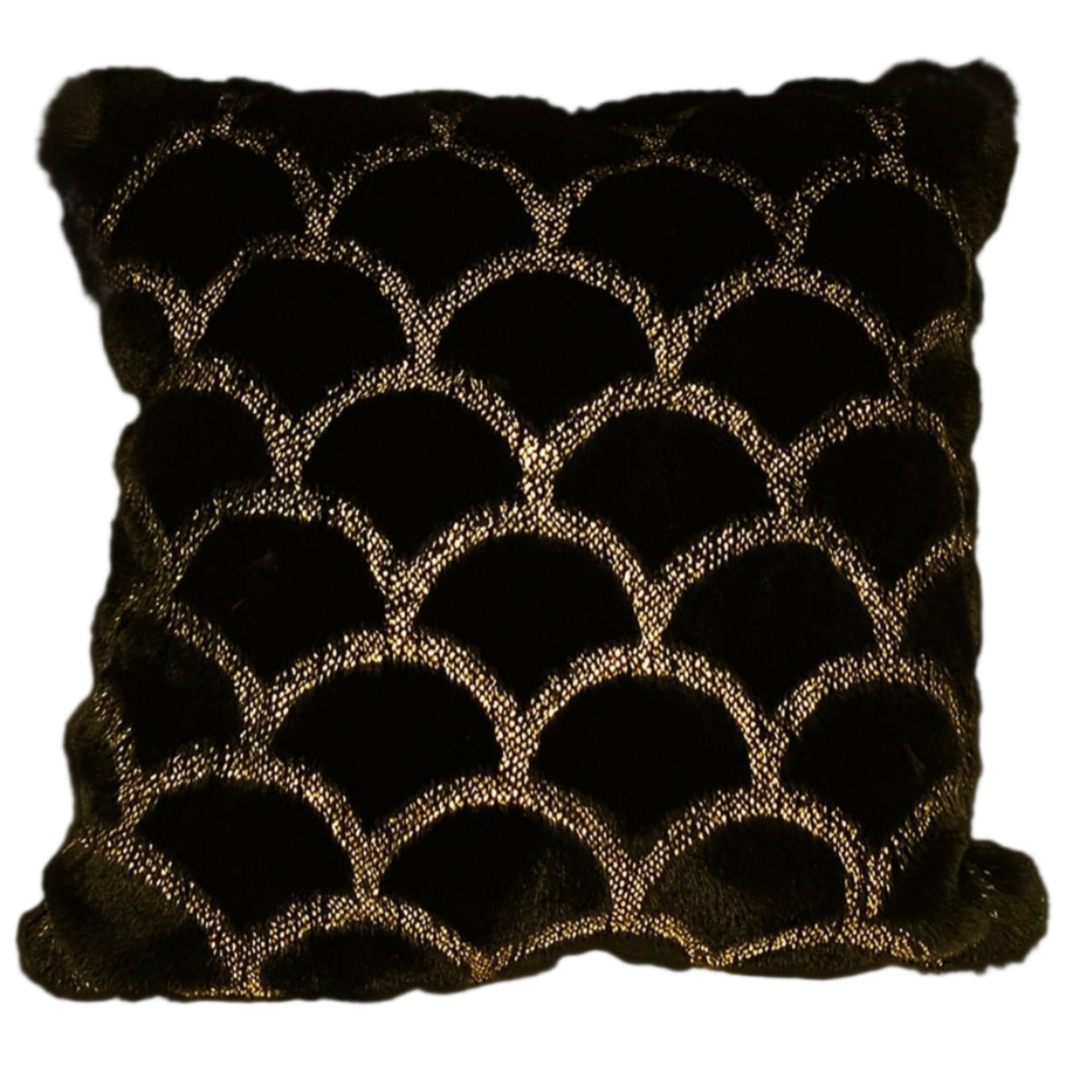 Luxury Metallic Faux Chinchilla Fur Throw Pillow, Assorted Multicolor
