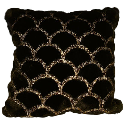 Luxury Metallic Faux Chinchilla Fur Throw Pillow, Assorted Multicolor