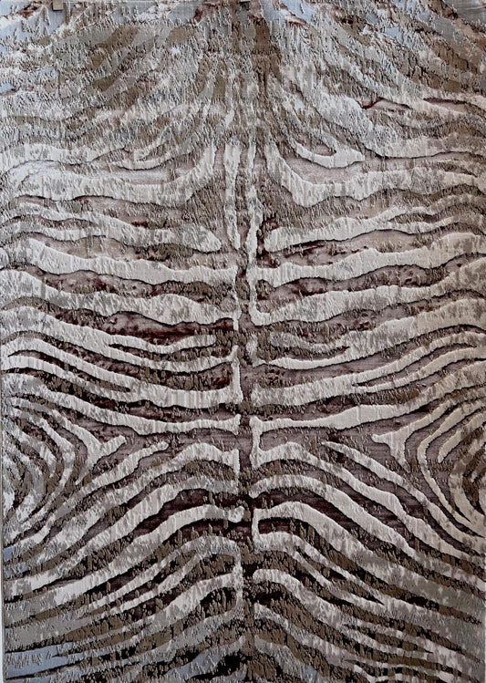 Maximus Zebra Indoor | Outdoor Area Rug, Gold