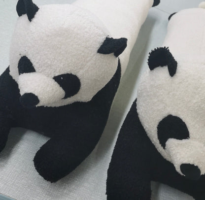 Cuddle Companions, Panda Throw Pillow, Black & White