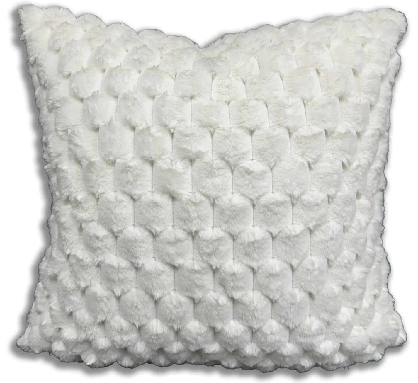 Rexa Faux Chinchilla Fur Throw Pillow, Assorted Colors