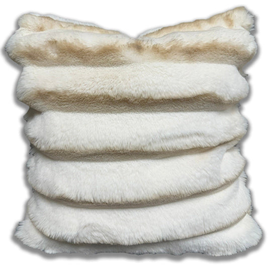 Rexa Faux Chinchilla Fur Throw Pillow, Assorted Colors