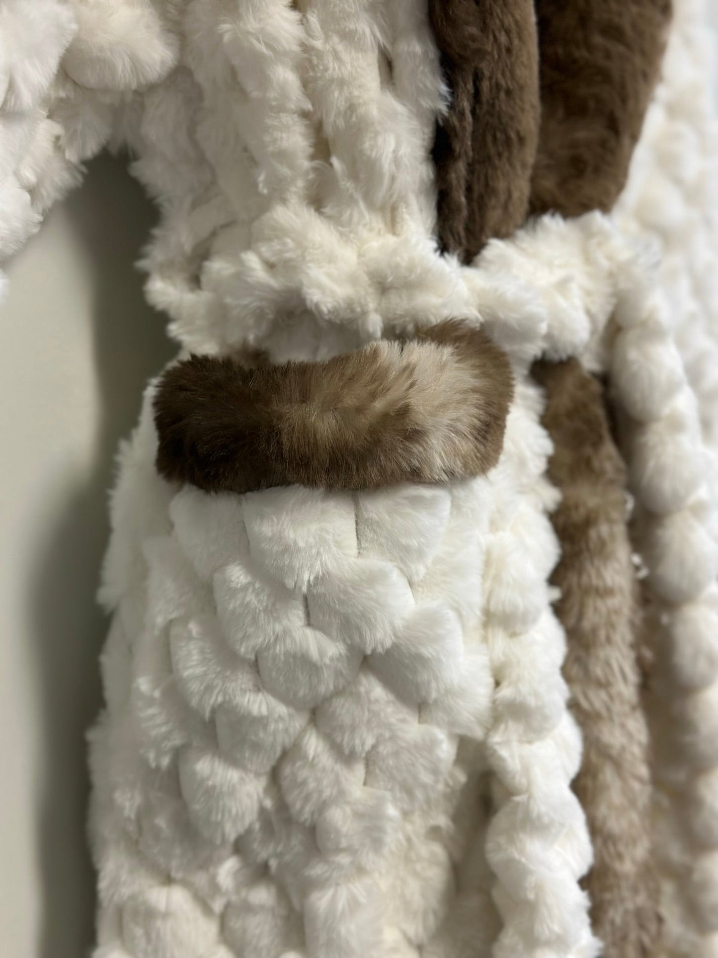 Rexa Luxury Faux Chinchilla Fur Robe, Assorted Colors