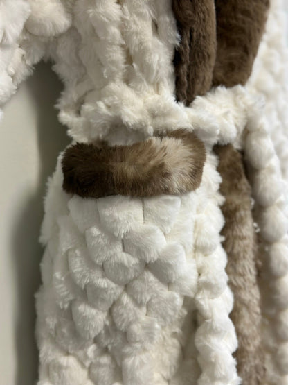 Rexa Luxury Faux Chinchilla Fur Robe, Assorted Colors
