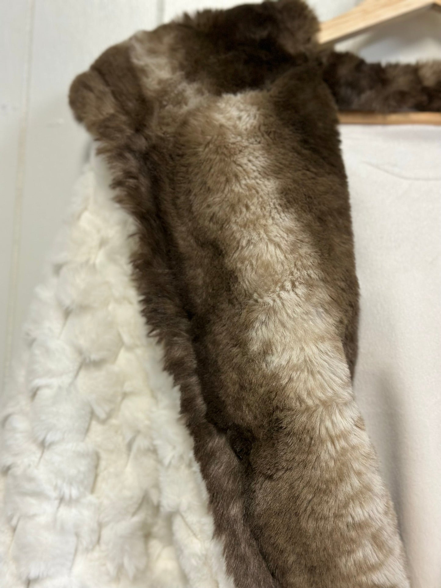 Rexa Luxury Faux Chinchilla Fur Robe, Assorted Colors