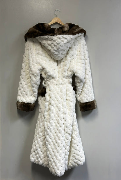 Rexa Luxury Faux Chinchilla Fur Robe, Assorted Colors