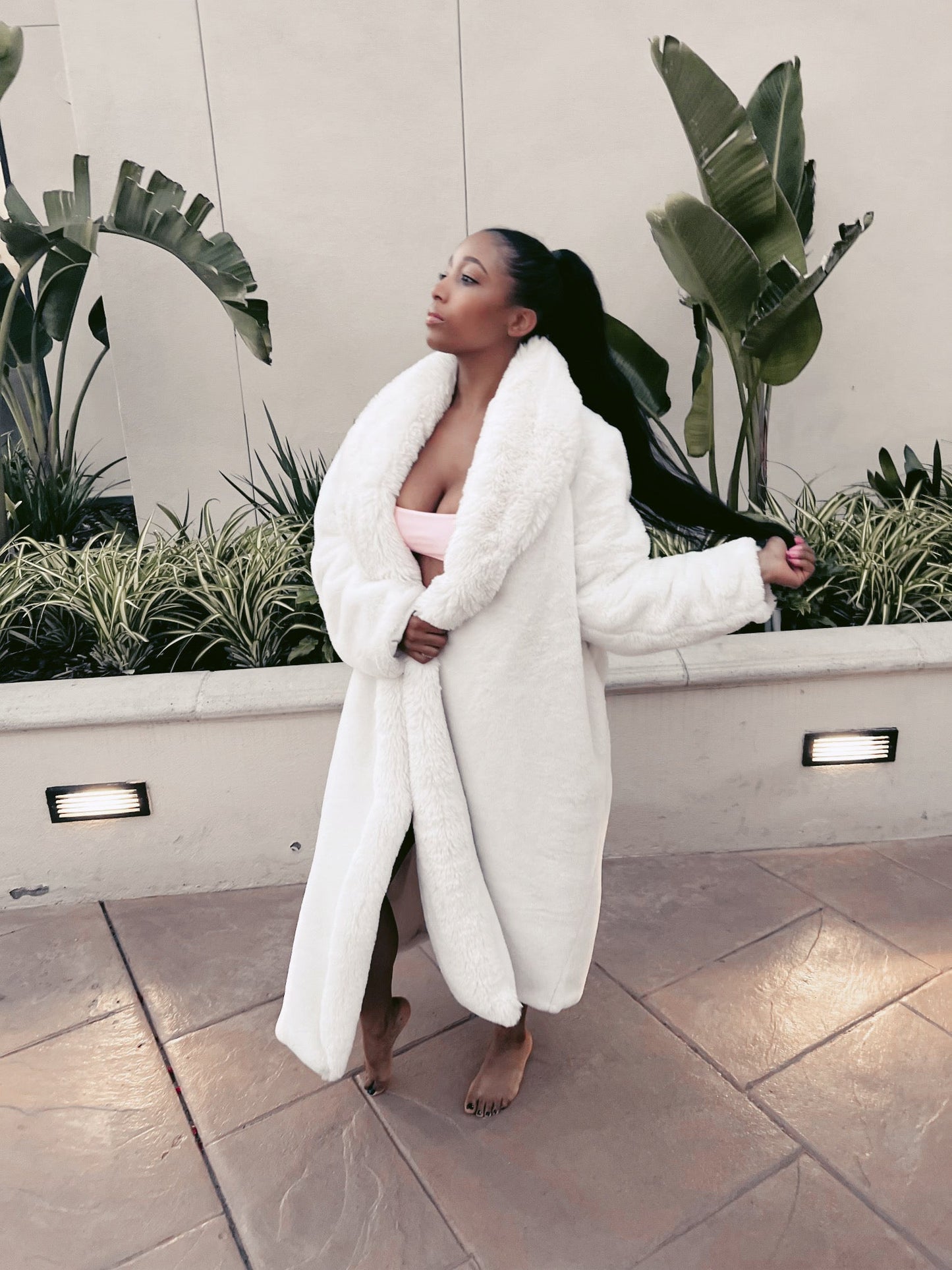 Rexa Luxury Faux Chinchilla Fur Robe, Assorted Colors