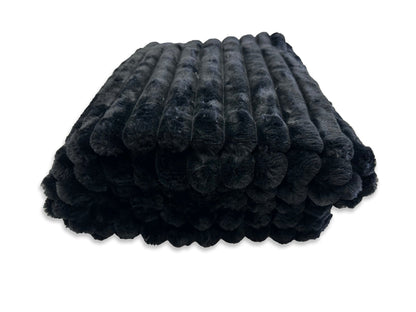 Rexa Faux Chinchilla Fur Throw Blanket, Assorted Colors