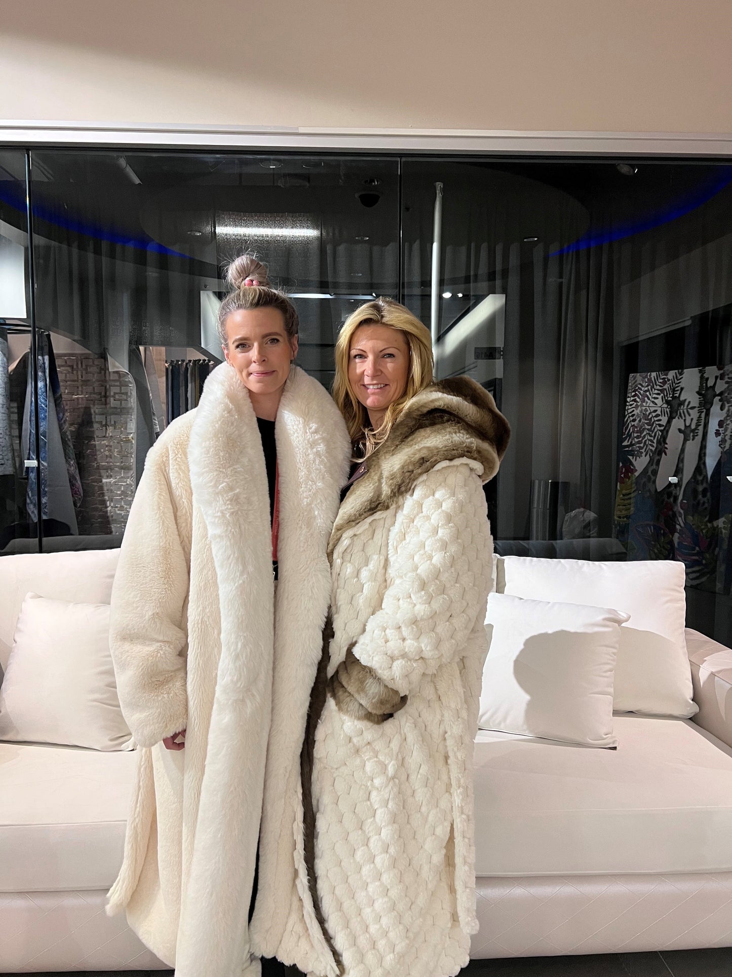 Rexa Luxury Faux Chinchilla Fur Robe, Assorted Colors