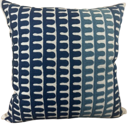VIVA Aari Embroidered Chambray Throw Pillow, Assorted Multicolor