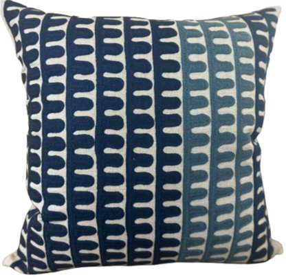 VIVA Aari Embroidered Chambray Throw Pillow, Assorted Multicolor