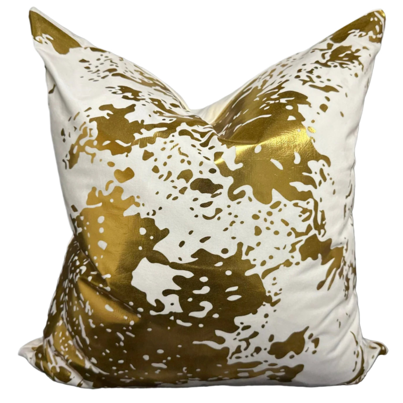 VIVA Metallic Velvet Throw Pillow w/ Down Feathers, Assorted Multicolor