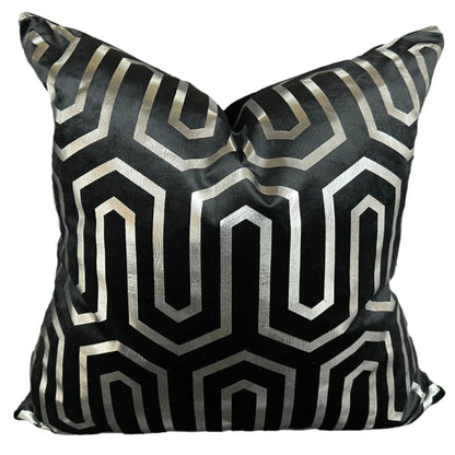 VIVA Metallic Velvet Throw Pillow w/ Down Feathers, Assorted Multicolor