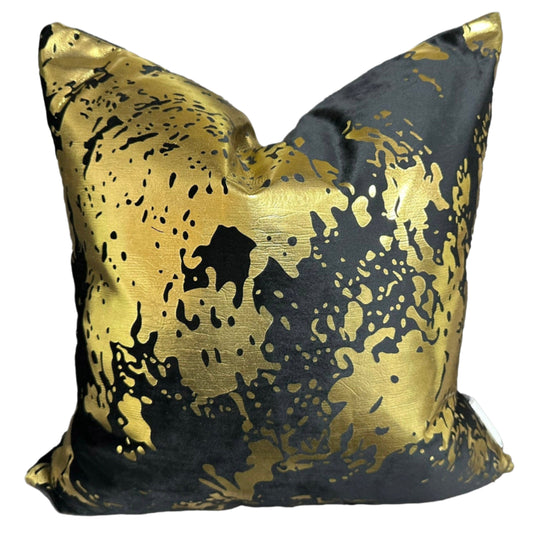 VIVA Metallic Velvet Throw Pillow w/ Down Feathers, Assorted Multicolor